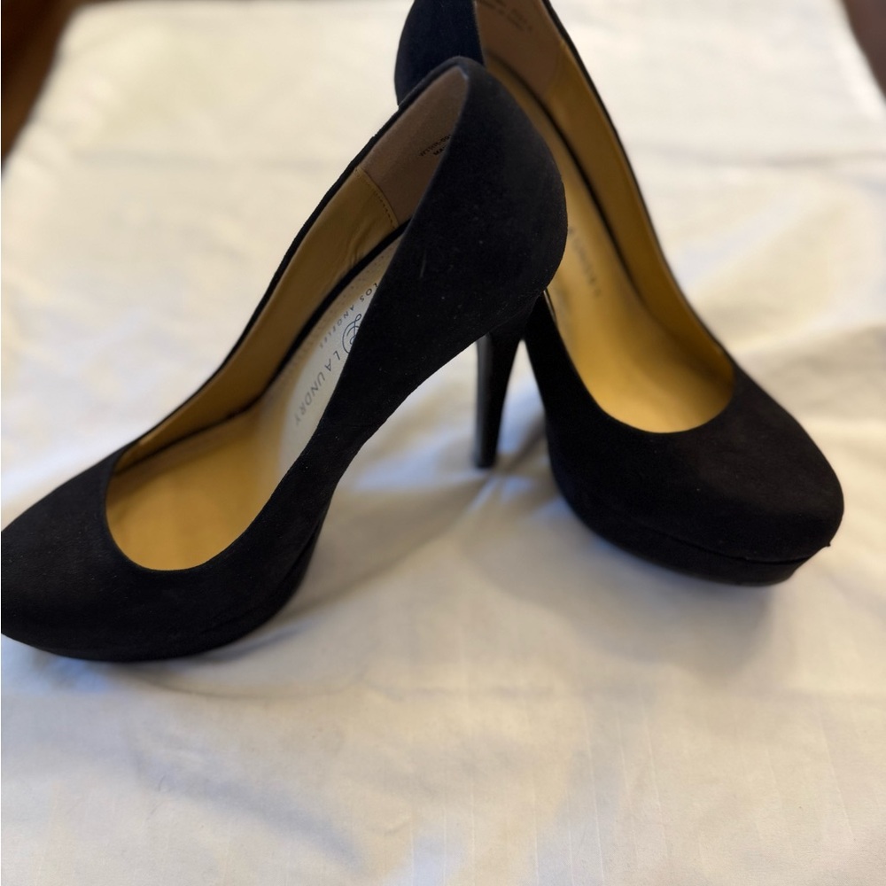 Elegant Micro Suede Black Women's Pumps